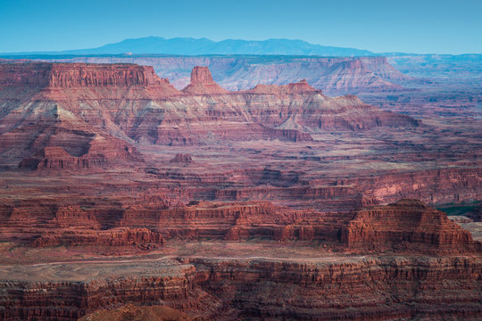 Mountain Layers and Rock Formation of Dead Horse Point State Park and Colorado River in Utah
