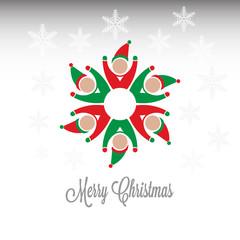 Christmas People Group Illustration