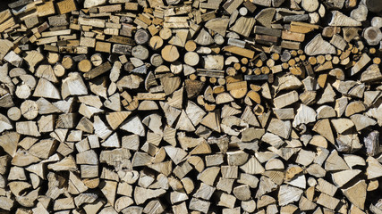 Firewood closeup