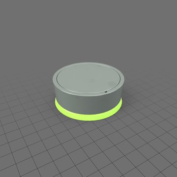 Shallow neon green and grey knob