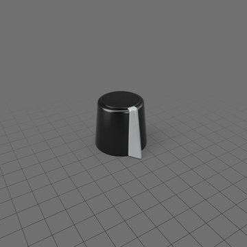 Tall grey and black knob for electronics