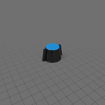 Knob with blue top for electronics