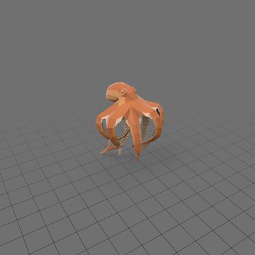 Stylized octopus moving upward