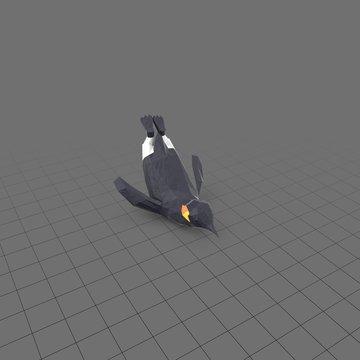 Stylized penguin jumping