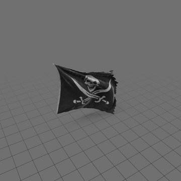 Pirate flag with skull and swords 1