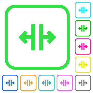 Vertical split tool vivid colored flat icons icons