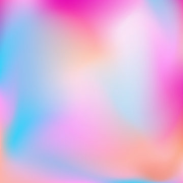 Neon holographic colorful vector background. Abstract soft pastel colors backdrop. In white, pink, blue and violet colors.