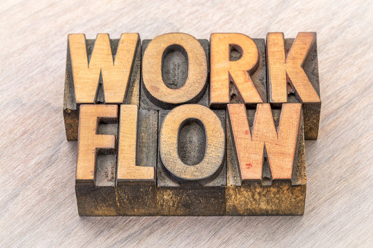 workflow word in wood type