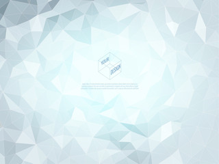 Abstract low poly background in blue color tone