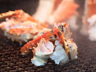 タラバガニの網焼き