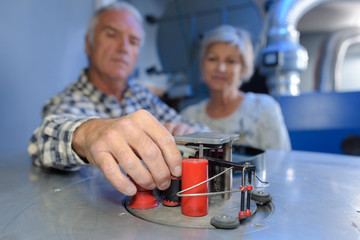 people in engine room