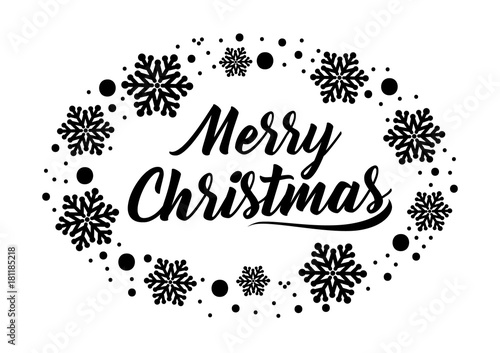 &quot;Merry Christmas vector lettering.&quot; Stockfotos und lizenzfreie Vektoren