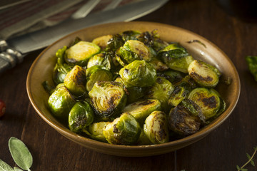 Homemade Roasted Green Brussel Sprouts