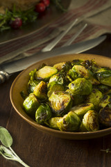 Homemade Roasted Green Brussel Sprouts