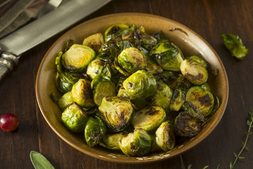 Homemade Roasted Green Brussel Sprouts