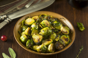 Homemade Roasted Green Brussel Sprouts