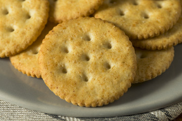 Round Salted Homemade Crackers