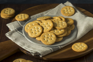 Round Salted Homemade Crackers