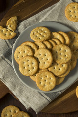 Round Salted Homemade Crackers