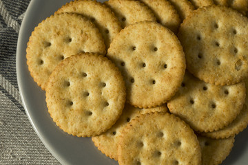 Round Salted Homemade Crackers