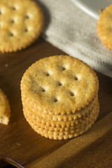 Round Salted Homemade Crackers