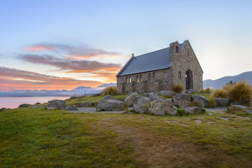 Beautiful scene of Church of good Shepherd, New Zealand