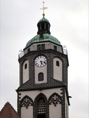 Obraz premium Tower of the Church of Our Lady in the german city Meissen