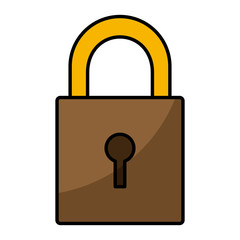 Padlock security symbol