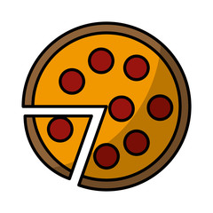 Fototapeta premium Big pizza symbol
