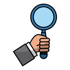 Hand with magnifying