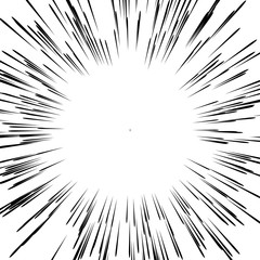 Background of radial lines for comic manga  books. Explosion background vector illustration