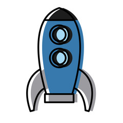Spaceship rocket symbol