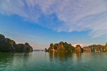 Obraz premium Dragon appears on Halong Bay, Vietnam. Unesco World Heritage Site