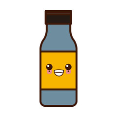 Container bottle isolated kawaii cute cartoon
