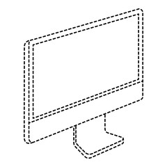 monitor computer technology device screen blank vector illustration