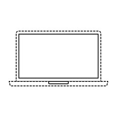 Fototapeta na wymiar laptop device gadget screen technology vector illustration
