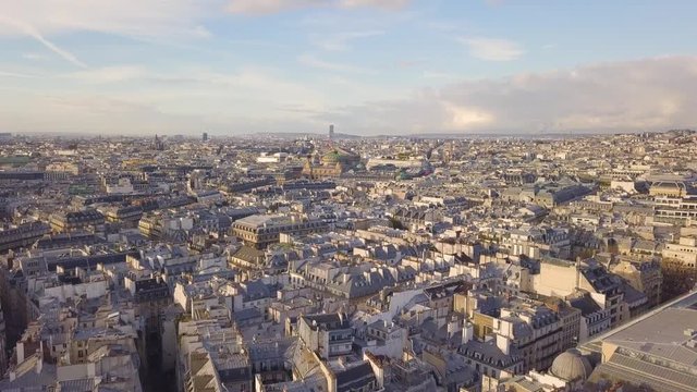 Flying above roofs of Paris