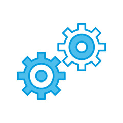 Gears machinery pieces icon vector illustration graphic design