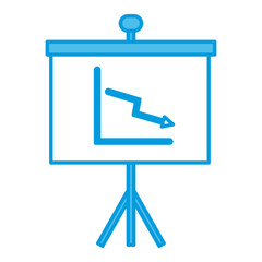 statistics presentation board icon vector illustration graphic design