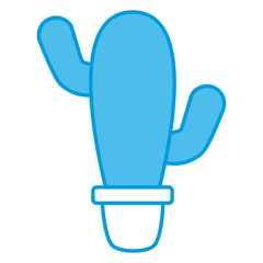 Cactus plant in vase icon vector illustration graphic design