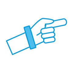 Human hand symbol icon vector illustration graphic design