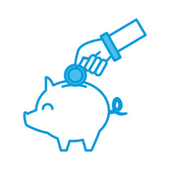 Piggy savings symbol icon vector illustration graphic design