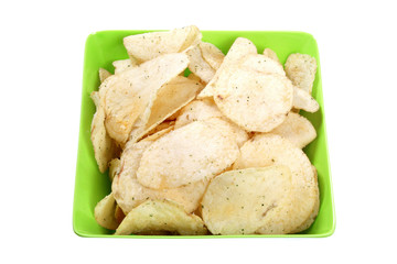 Potato Chips in Bowl