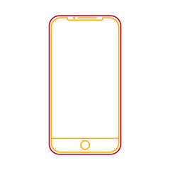 mobile phone gadget technology touch screen vector illustration