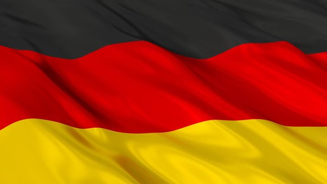 Germany Flag Waving. Seamless loop. 