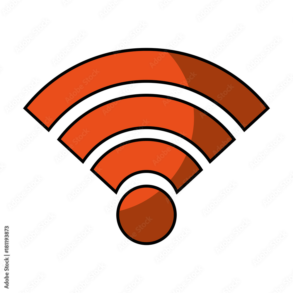 Poster wifi internet connection signal wave vector illustration