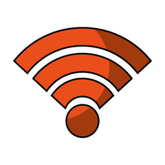 wifi internet connection signal wave vector illustration