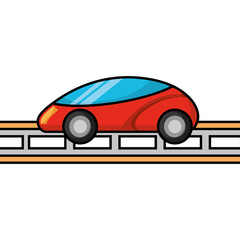 gps navigation car smart on road vector illustration