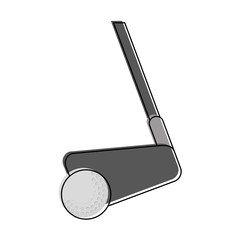 Club and ball golf sport icon vector illustration graphic design