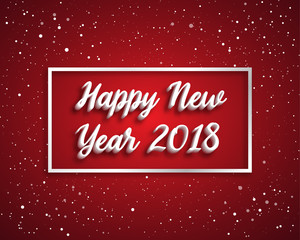 Happy new year 2018. Greetings card. Colorful design. Vector illustration.